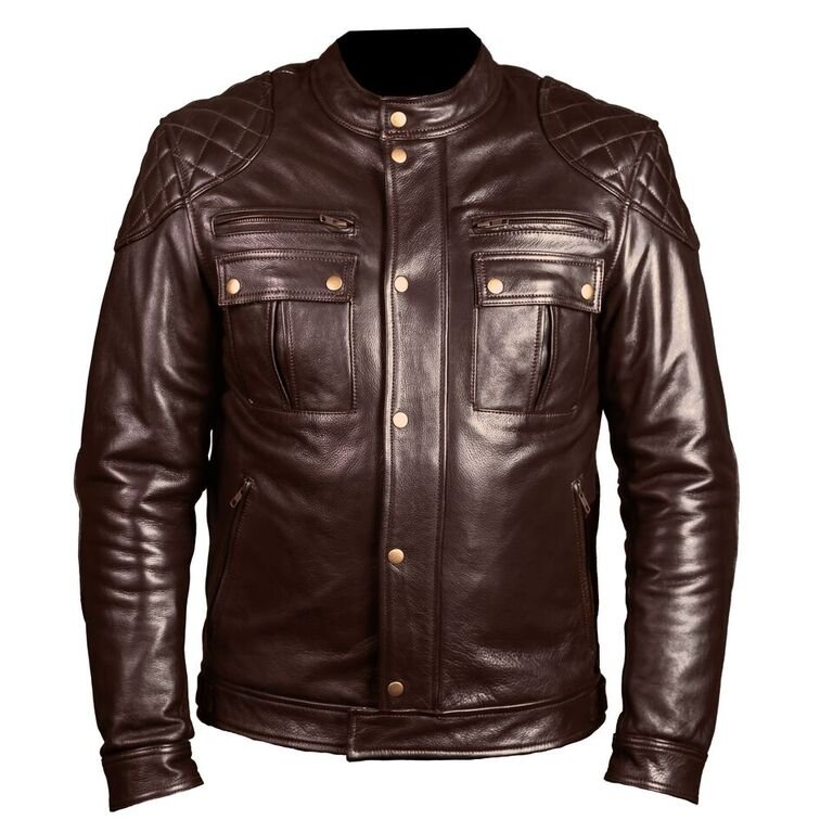 Mirage Motorcycle Leather Jacket Brown