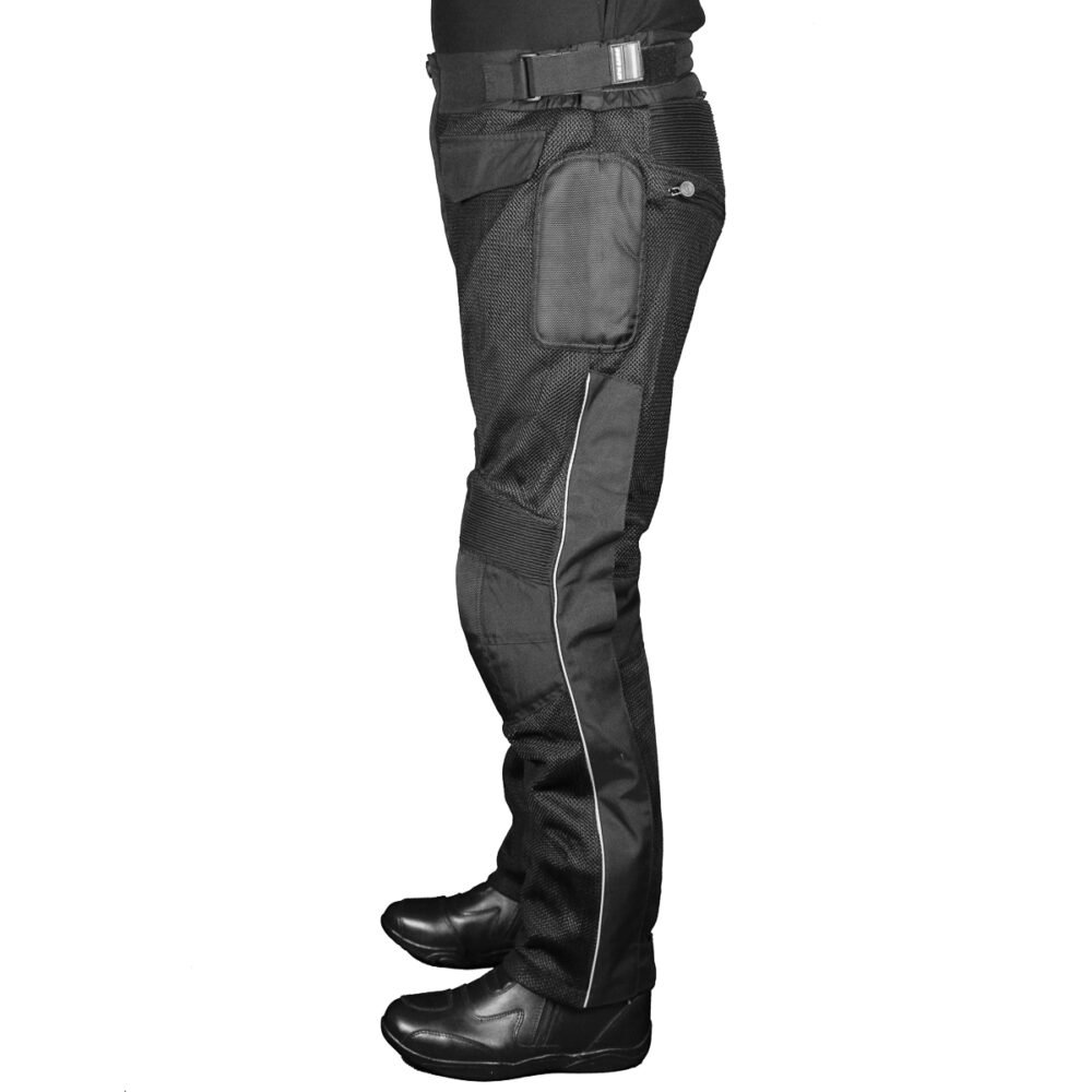 Black Stinger Mesh Motorcycle Pants - Image 2