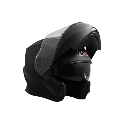 Modular Flip-Up Motorcycle Helmet- Graphic Matte Black