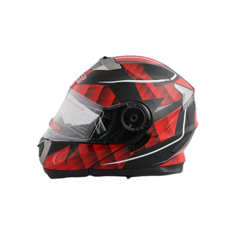 Modular Flip-Up Motorcycle Helmet- Red