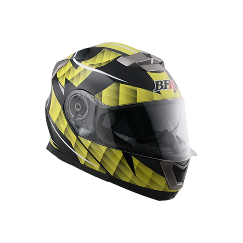 Modular Flip-Up Motorcycle Helmet- Yellow