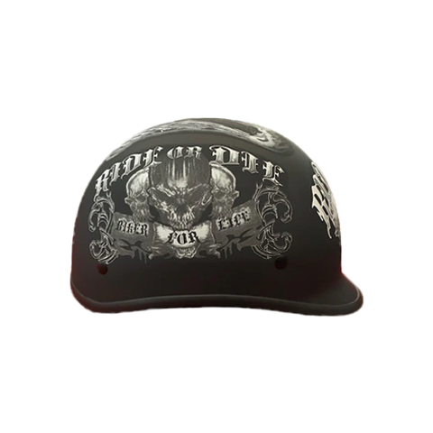 Ride or Die Skull Matte Polo Helmet