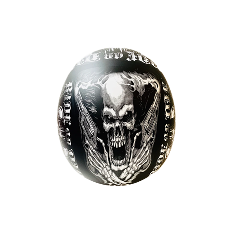 Ride or Die Skull Matte beanie Helmet